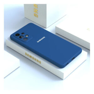 Samsung Galaxy A73 5G Silicone Back Cover Case – Blue & Black