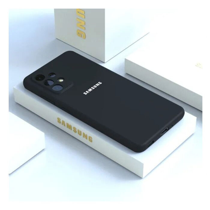Samsung Galaxy A73 5G Silicone Back Cover Case – Blue & Black 2