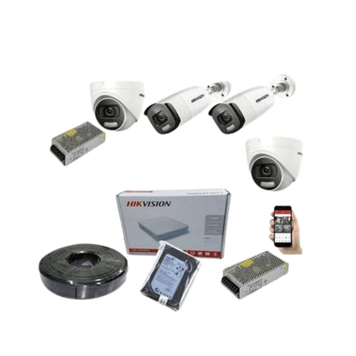 Hikvision 4 720P HD CCTV Camera Kit – Complete Security System 56