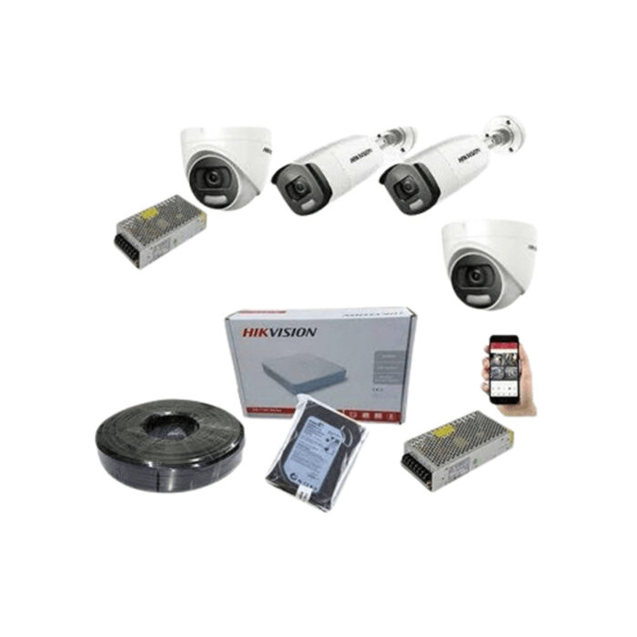 Hikvision 4 720P HD CCTV Camera Kit – Complete Security System
