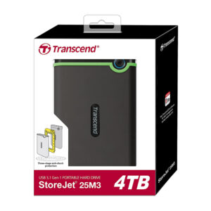 TRANSCEND StoreJet 25M3 4TB USB 3.1 Portable External Hard Drive