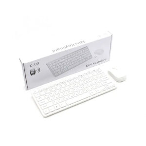 GKM901 Mini Bluetooth Wireless Keyboard + Mouse, Compact Design, Rechargeable, Multi-Device Compatibility