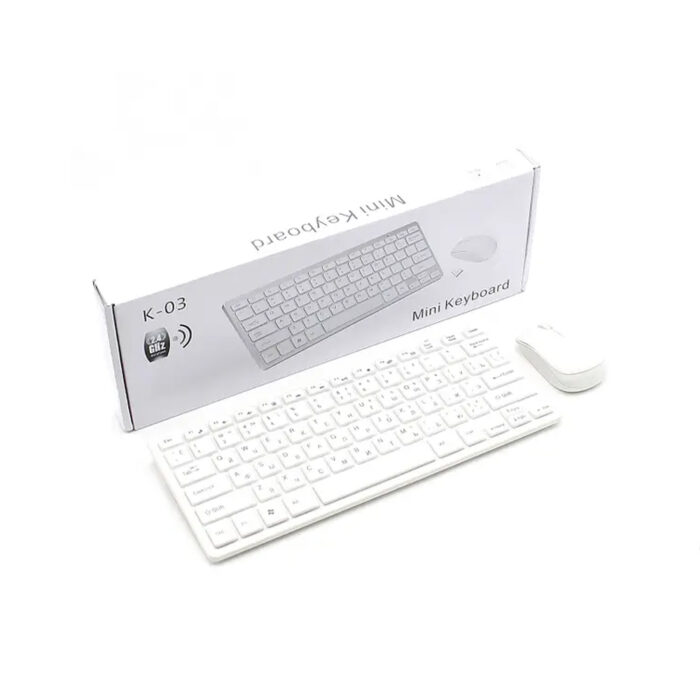 GKM901 Mini Bluetooth Wireless Keyboard + Mouse, Compact Design, Rechargeable, Multi-Device Compatibility 1