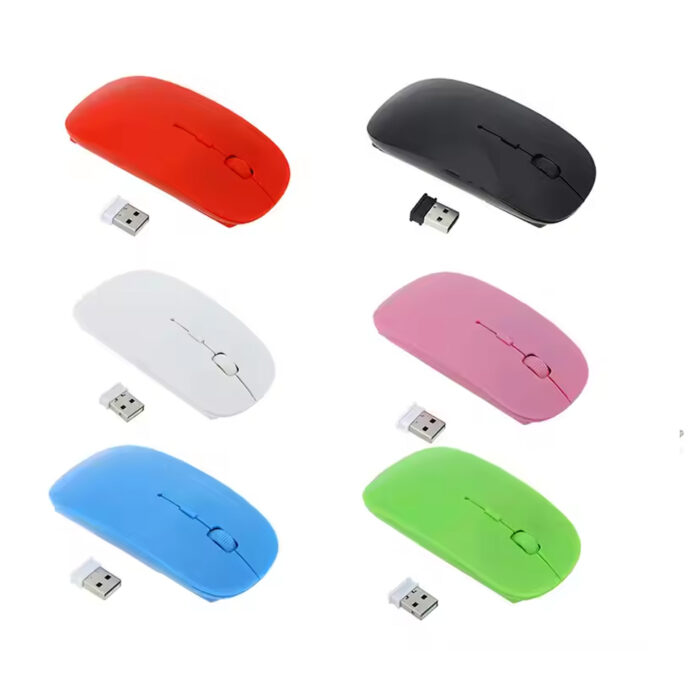 Gaming Mouse 2.4G Optical Thin Slim Rechargeable Wireless Mouse for Laptop, Tablet, PC – Colorful LED, Ergonomic Design