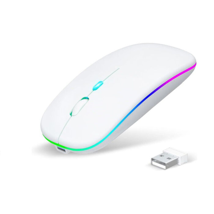 Wireless Bluetooth + 2.4G Dual-Mode Rechargeable LED Optical Mouse – Multiple Colors 2