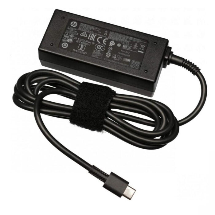 HP USB-C 65W Laptop Charger Fast Charging Compact Design Universal Compatibility