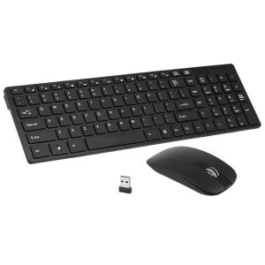 TF100 Wireless Keyboard and Mouse Combo Ultra Thin Rechargeable 2.4GHz Dual Mode Office Use