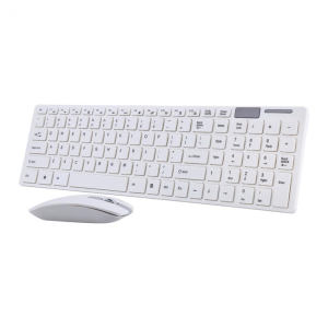 TF100 Wireless Keyboard and Mouse Combo Ultra Thin Rechargeable 2.4GHz Dual Mode Black